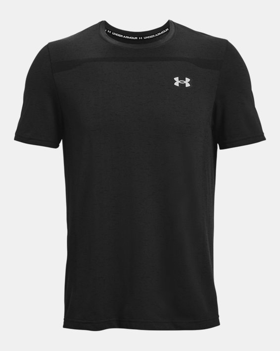 T-shirt à manches courtes UA Seamless pour homme, Black, pdpMainDesktop image number 5